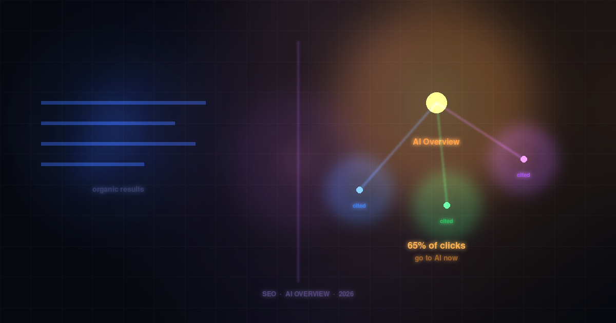 Google AI Overviews now control 65% of search clicks — what to do